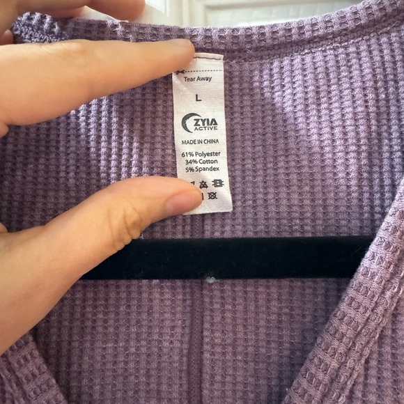 ZYIA Purple Don’t Wake Me Up Thermal Long Sleeve - Picture 3 of 3